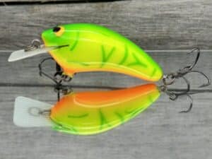 Black Label Balsa - Speedy - Hybrid Squarebill Crankbait - Lime Coach Dog Color