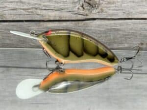 Black Label Balsa - The .38 - Balsa Crankbait - Phantom Green Craw Color