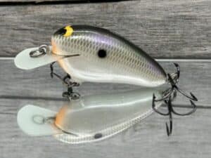 Black Label Balsa - Rattling Peanut - Balsa Crankbait - Gizzard Shad Pearl Color