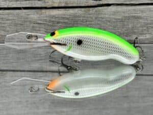 Black Label Balsa - Tapout Jr - Custom Balsa Crankbait - Lime Shad Color