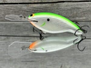 Black Label Balsa - Tapout - Custom Balsa Crankbait - Lime Shad Color