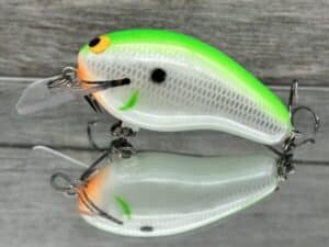 Black Label Balsa - Prowler - Custom Balsa Squarebill Crankbait - Lime Shad Color