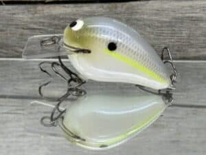 Black Label Balsa - Wreck Jr. - Custom Balsa Squarebill Crankbait - Chartreuse Shad Color