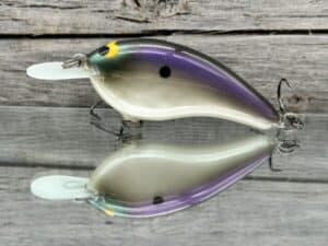 Black Label Balsa - Slim Series - Custom Balsa Crankbait - Bone Gizzard Color