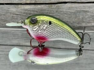 The Lure Forge - Flatside Mini - Balsa Crankbait - Bleeding Gizzard Shad Color