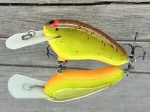 Black Label Balsa - Hickster MR- Balsa Crankbait - Chartreuse Root Beer Color