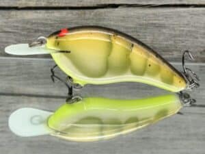 Black Label Balsa - Slim Series - Custom Balsa Crankbait - Bone Craw Color