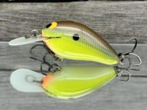 Black Label Balsa - Fat Little Cliffie - Custom Balsa Crankbait - River Bream Color