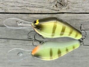 Black Label Balsa - 300 Proof - Custom Balsa Crankbait - Faded Perch Color