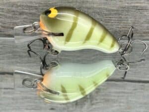 Black Label Balsa - Runt- Custom Balsa Crankbait - Faded Perch Color