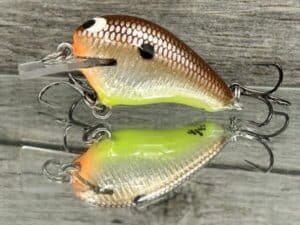 Black Label Balsa - Runt- Signature Series - Custom Balsa Crankbait - Foiled Dirty Shad  Color