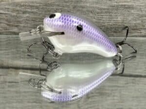 Black Label Balsa - Runt- Custom Balsa Crankbait - Purple Ghost Color