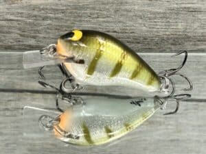 Black Label Balsa - Runt- Signature Series - Custom Balsa Crankbait - Foiled Perch Color