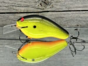 Black Label Balsa - Bully - Custom Balsa Squarebill Crankbait - Chartreuse Black Back Color