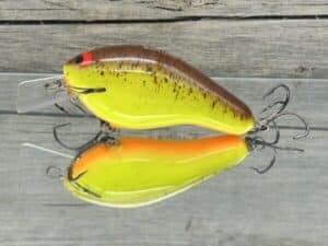 Black Label Balsa - Bully - Custom Balsa Squarebill Crankbait - Chartreuse Root Beer Color