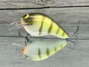 Black Label Balsa - Head Hunter - Custom Balsa Squarebill Crankbait - Faded Perch Color - Zoom WEC E-2