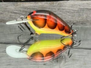 Black Label Balsa - Fat Little Cliffie - Custom Balsa Crankbait - 3 Alarm Craw Color