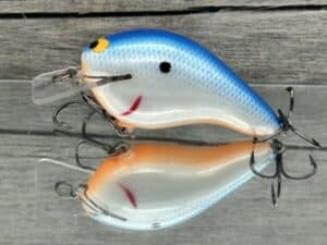 Black Label Balsa - Head Hunter - Custom Balsa Squarebill Crankbait - Blue Back Pearl  Orange Belly Color - Zoom WEC E-2