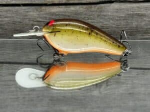 Black Label Balsa - Little Cliffie - Custom Balsa Crankbait - Root Beer color