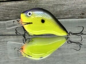 Black Label Balsa - C-1 - Custom Balsa Crankbait - Chartreuse Sunfish Color