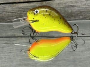 Black Label Balsa - C-1 - Custom Balsa Crankbait - Chartreuse Root Beer Color