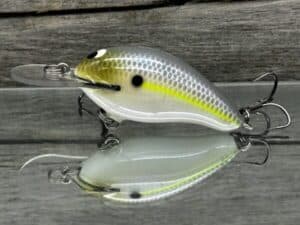 Black Label Balsa - Badger - Custom Balsa Crankbait - Chartreuse Shad Color