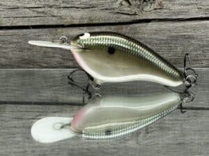 Black Label Balsa - Fat Flat - Custom Balsa Crankbait - Green Albino color