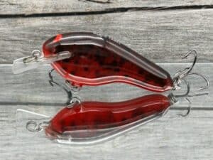 Black Label Balsa - Prowler Flat - Custom Balsa Squarebill Crankbait - Red Mud Bug color