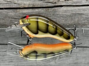 Black Label Balsa - Prowler Flat - Custom Balsa Squarebill Crankbait - Phantom Green Craw color