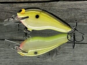 Black Label Balsa - Prowler Flat - Custom Balsa Squarebill Crankbait - Bone Shad color