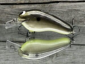 Black Label Balsa - Prowler Flat - Custom Balsa Squarebill Crankbait - Bone Shiner color