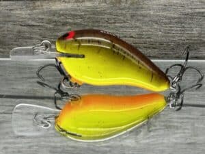 Black Label Balsa - Sweetheart MR - Custom Balsa Crankbait - Chartreuse Root Beer color