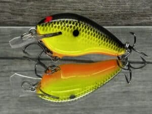 Black Label Balsa - Sweetheart - Custom Balsa Crankbait - Chartreuse Black Back color