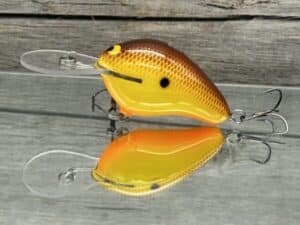 Black Label Balsa - Wreck Deep - Custom Balsa Crankbait - Hot Mustard color