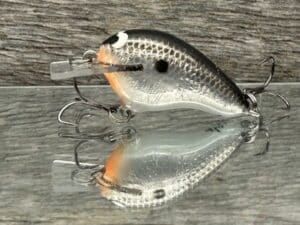 Black Label Balsa - Runt- Signature Series - Custom Balsa Crankbait - Silver Foil Black Back color