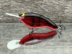 Black Label Balsa - The .38 - Balsa Crankbait - Red Craw Color