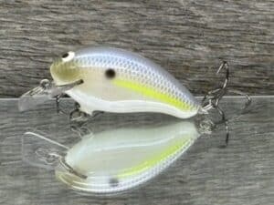 Black Label Balsa - Badger SR Squarebill - Custom Balsa Crankbait - Chartreuse Shad color