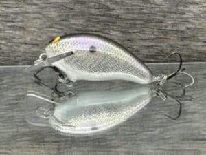 Black Label Balsa - Badger SR Squarebill - Custom Balsa Crankbait - Gizzard Shad Foil color