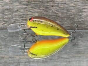 Black Label Balsa - Rock Hound SR - Custom Balsa Crankbait - Chartreuse Root Beer color