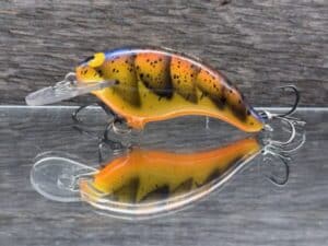 Black Label Balsa - Razor Jr - Balsa Crankbait - Spring Craw color