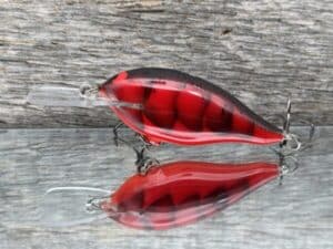 Black Label Balsa - Mod 6 - Custom Balsa Crankbait - Fire Craw color