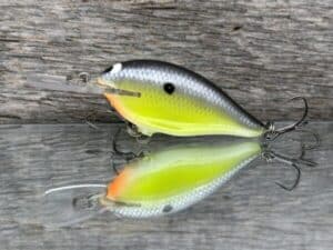 Black Label Balsa - Mod 6 - Custom Balsa Crankbait - Chartreuse Magic color