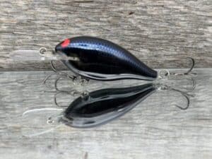 Black Label Balsa - Mod 6 - Custom Balsa Crankbait - Lights Out color