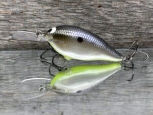 Black Label Balsa - Mod 6 - Custom Balsa Crankbait - American Shad Chartreuse Belly color