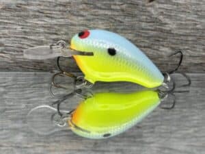 Black Label Balsa - Runt MR - Custom Balsa Crankbait - Candy Dolphin color