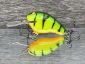 Black Label Balsa - Runt MR - Custom Balsa Crankbait - Fire Tiger color