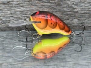 Black Label Balsa - Runt MR - Custom Balsa Crankbait - 3 Alarm Craw Color