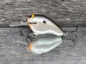 Black Label Balsa - Runt MR - Custom Balsa Crankbait - Gizzard Shad Pearl color