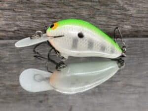 Black Label Balsa - Fat Little Cliffie - Custom Balsa Crankbait - Lime Back Gill