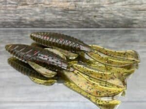 Black Label Custom Soft Plastics - Black Label Bug 4" - Dark Watermelon Red 8ct